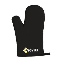 Stevige ovenwant van katoen met molton voering, Zwart - 313307