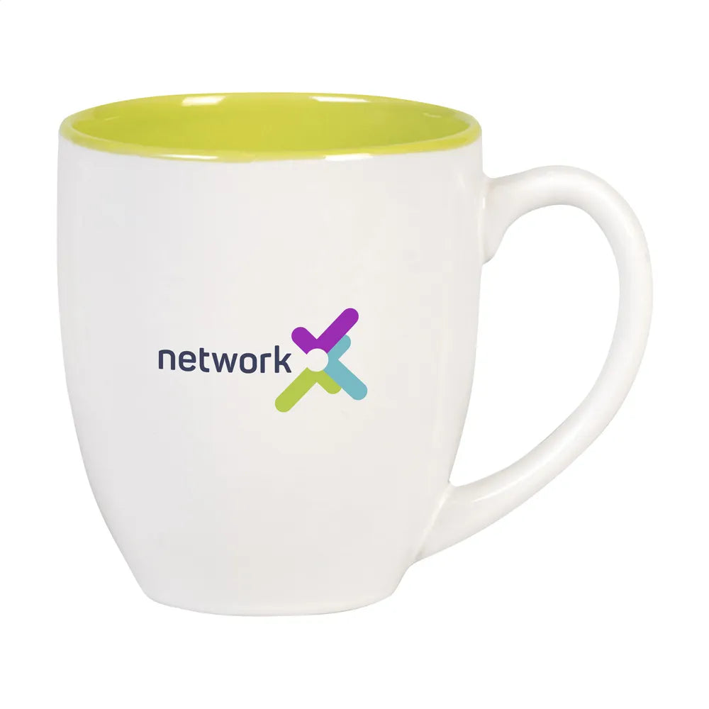 extra grote keramische mok 450ml lime groene binnenzijde 313685