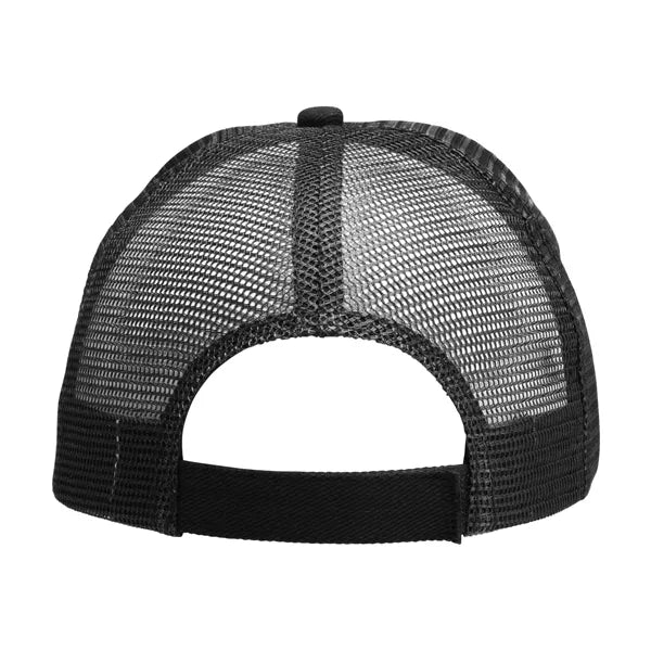 Truckercap van gerecycled katoen achterzijde, Zwart - 313847