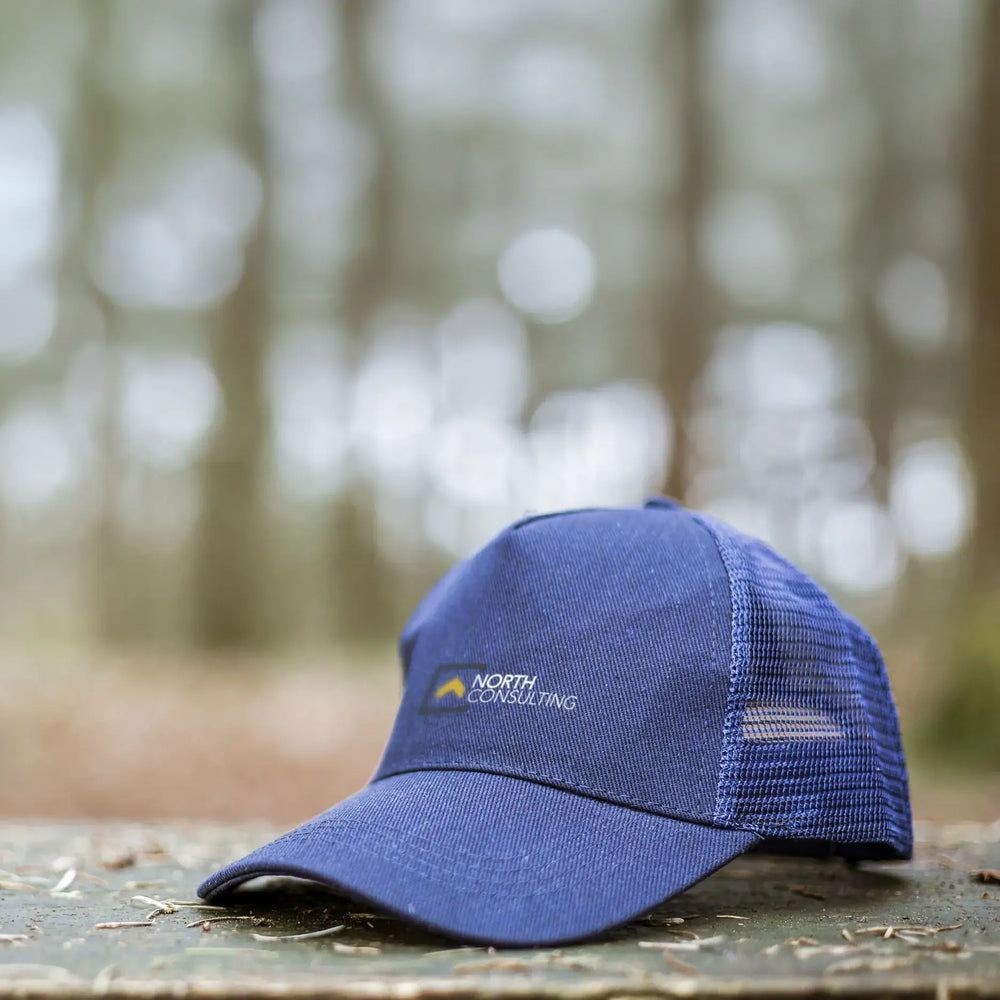 Truckercap van gerecycled katoen, Blauw - 313847