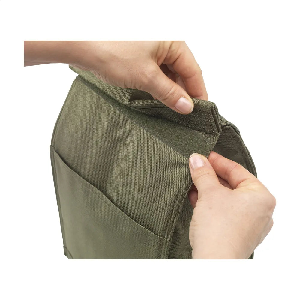 roll top lunch tas rpet olive groen detail foto 314128