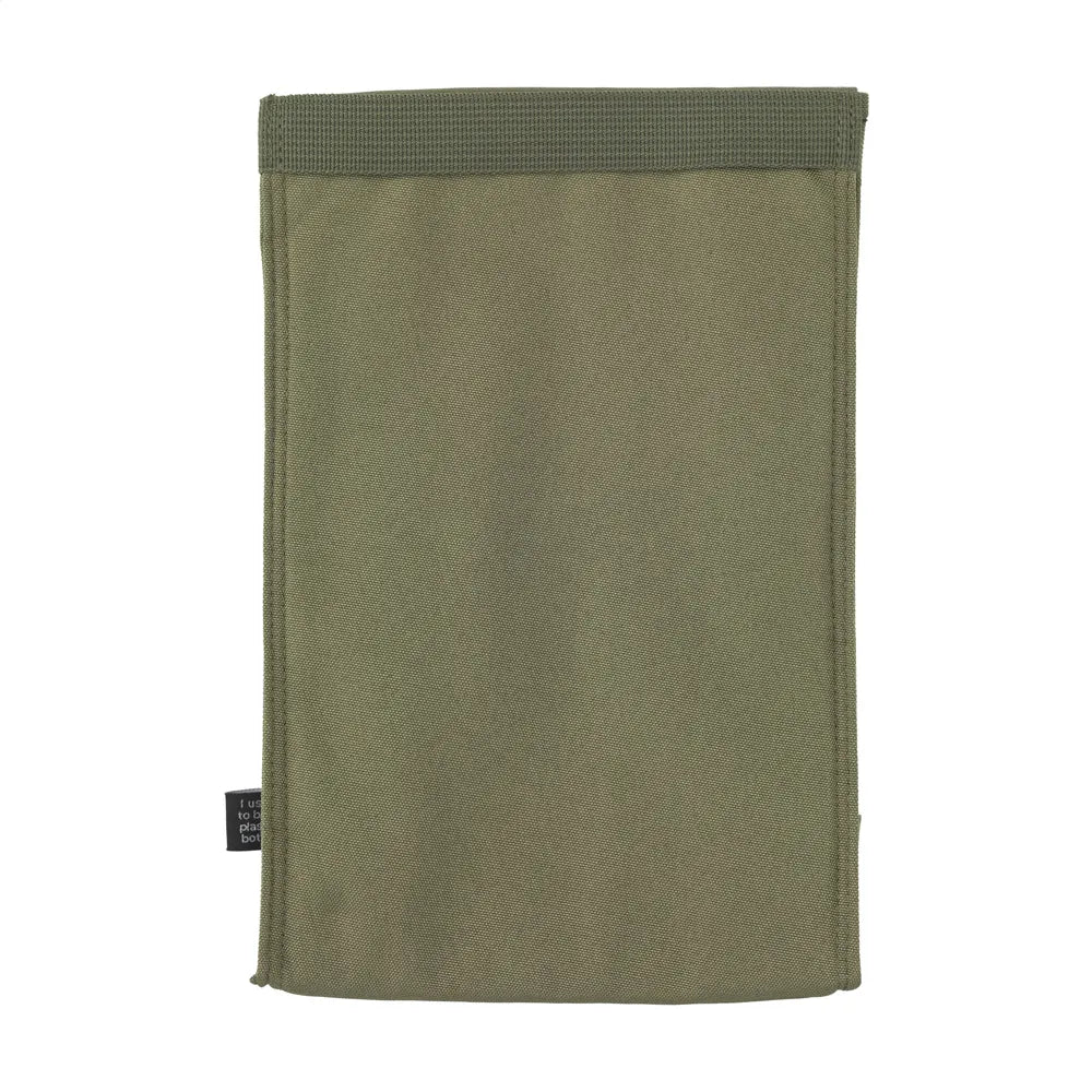roll top lunch tas rpet olive groen achterkant 314128