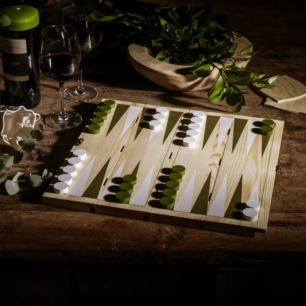 rackpack wijnkist backgammon sfeer foto 31422