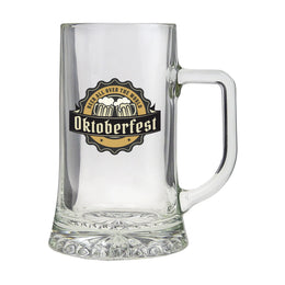 grote glazen bierpul 500ml met logo 314830