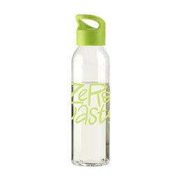 drinkfles kunststof 650 ml transparant groen met logo 315226