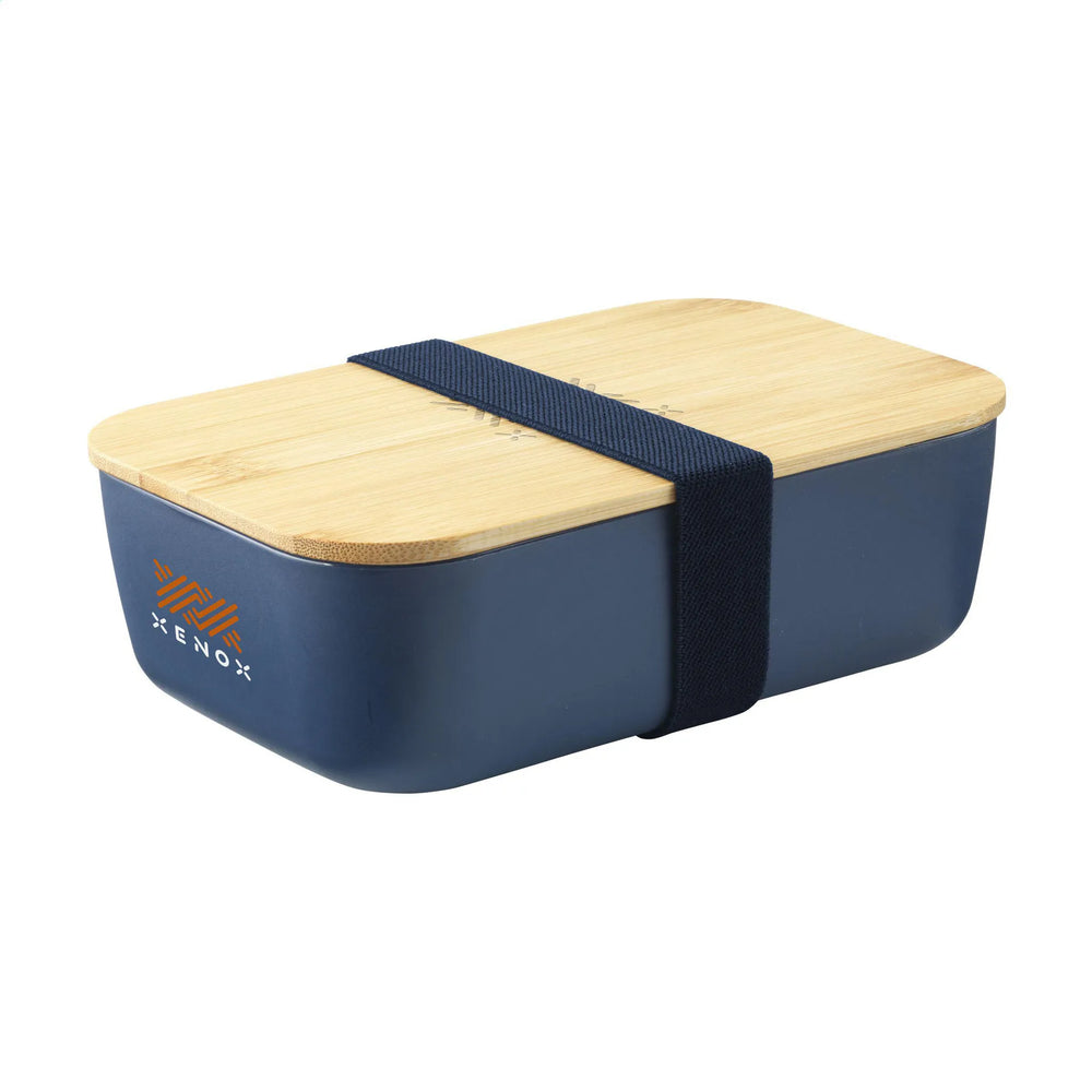 royale lunchbox pp kunststof blauw met logo zijkant 315728