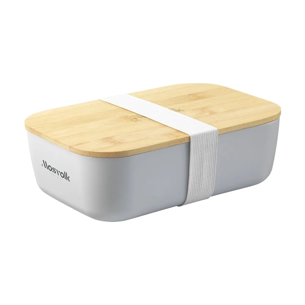 royale lunchbox pp kunststof grijs met logo 315728