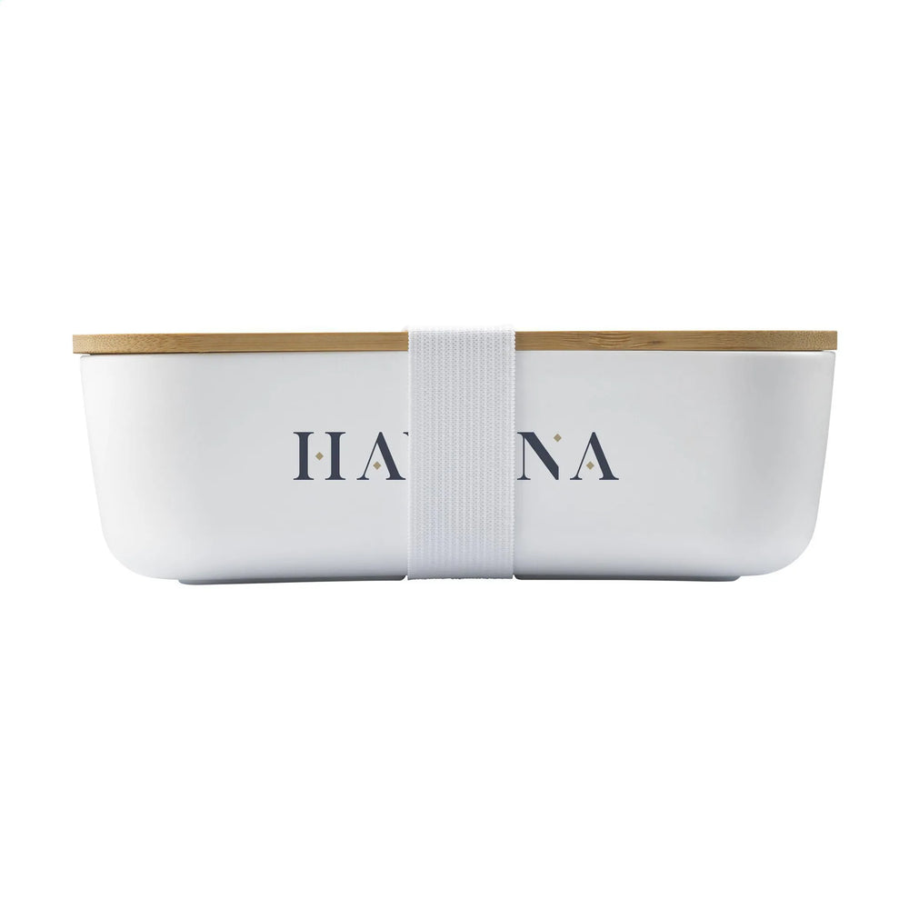 royale lunchbox pp kunststof wit met logo zijkant  315728