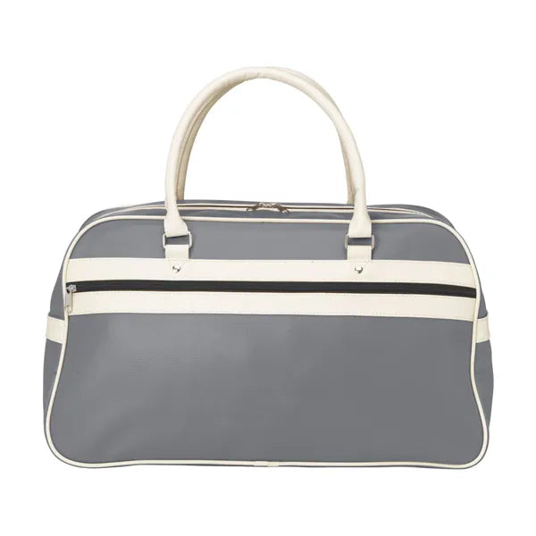 PVC/PU sporttas in retro jaren ’70 stijl, Grijs - 315927