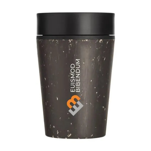 koffiebeker met deksel co recycled coffee cup 227 ml zwart met logo 31W043