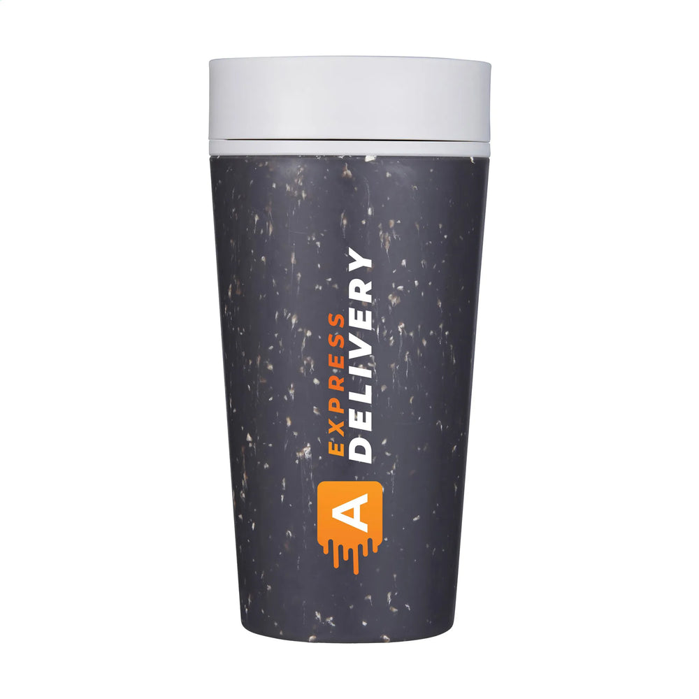 CircularenCo koffiebeker 227 ml met deksel, Grijs en wit - 31W044