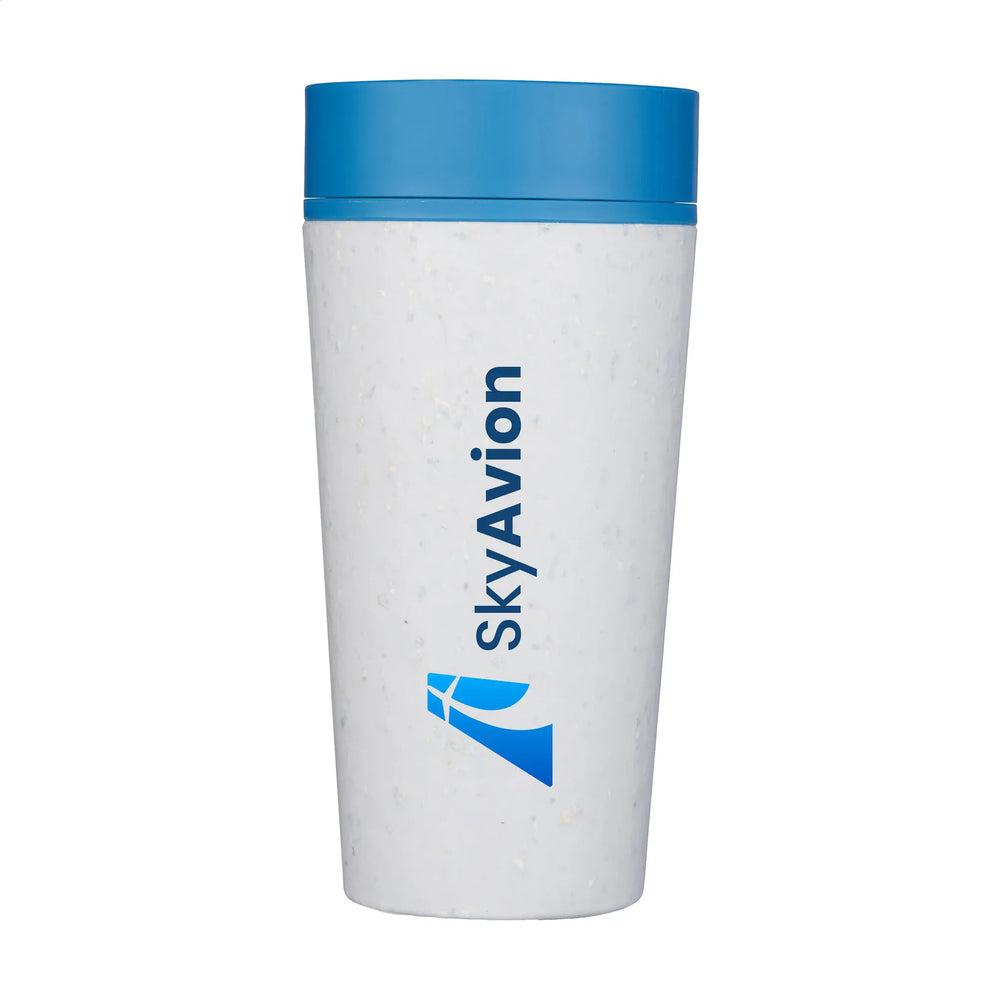 CircularenCo koffiebeker 227 ml met deksel, Wit en blauw - 31W044