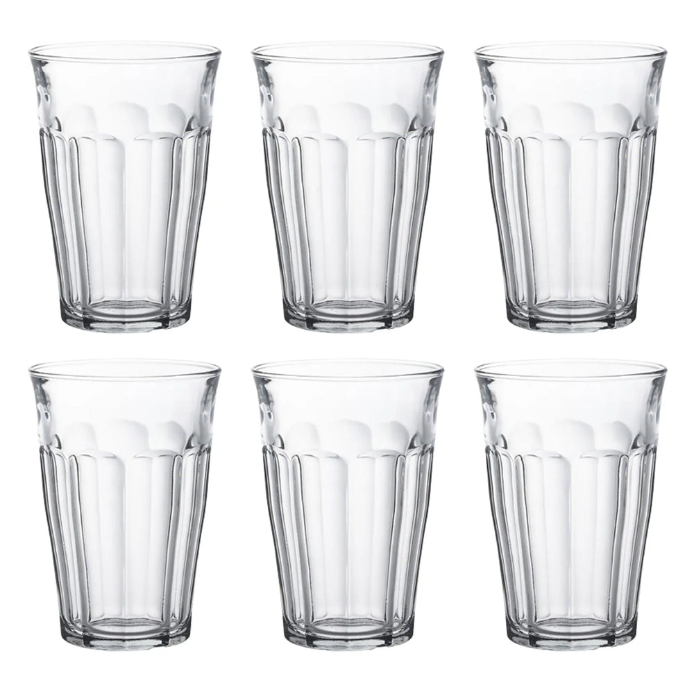Zes Duralex Picardie longdrinkglazen 36 cl, Transparant - 32107802