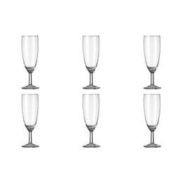 royal Leerdam champagneglazen 15cl setje van 6stuks