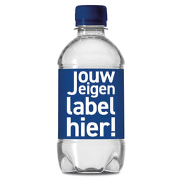 330mini R pet mineraalwaterfles 330 ml plat met sportdop inclusief full colour etiket blauw 