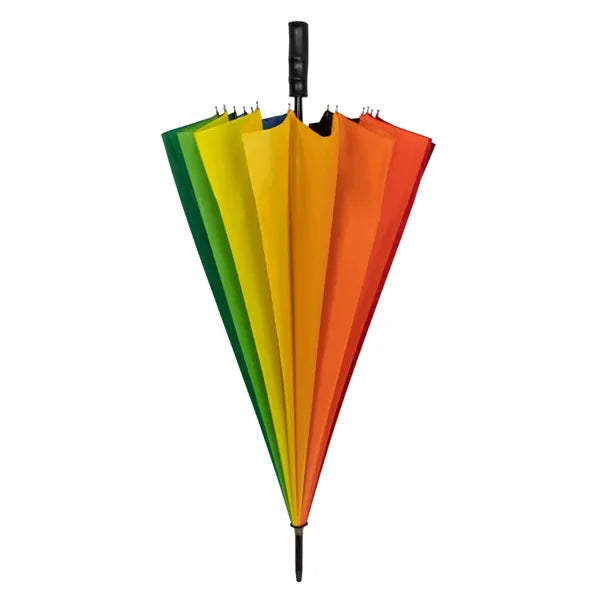Regenboog golfparaplu met 16 panelen, Regenboog - 33GP22