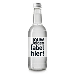 glazen waterfles 330ml full colour wit dop 37GL330PLAT