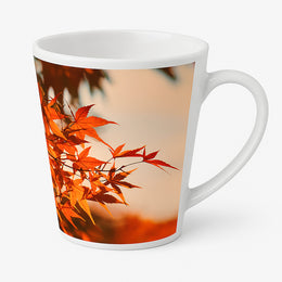 Cappuccinomok met herfstbladeren, Wit en oranje - 410151