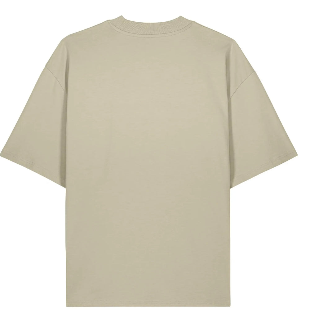 unisex oversized tshirt opstaande kraag biologisch achterkant 44C358
