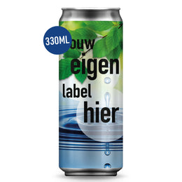 bronwater alkaline 330ml aluminium blikje bedrukken 500BONE