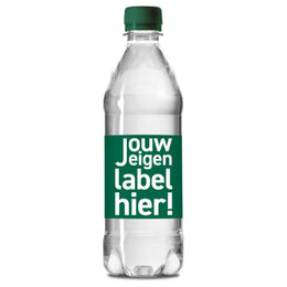 rpet mineraalwaterfles 500ml platte schroefdop bedrukken groen 500BONE