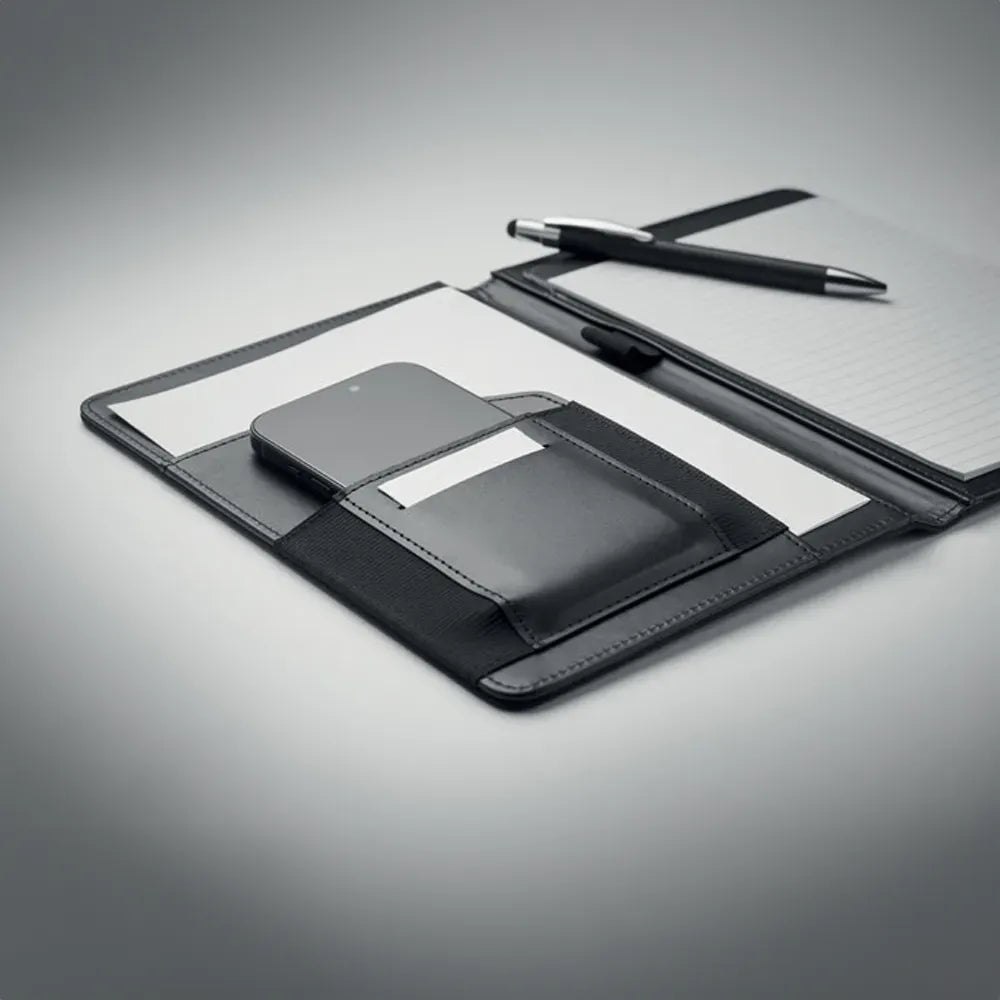 folio a5 conferentiemap in 2 tone rpet notitieblok zwart sfeer foto 192569