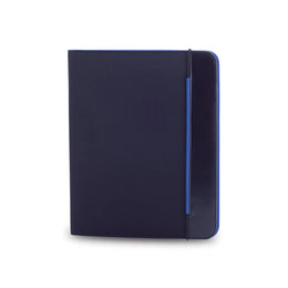 Design schrijfmap microfiber met notitieblok, Marineblauw - MZ_173205