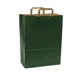 Papieren draagtas met platte handvatten, Groen - MZP4_82