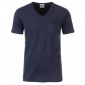 T-shirt | V-hals | Borstzakje | James+Nicholson