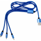 Nylon oplaadkabel | Micro USB, USB-C en Lightning | 1M