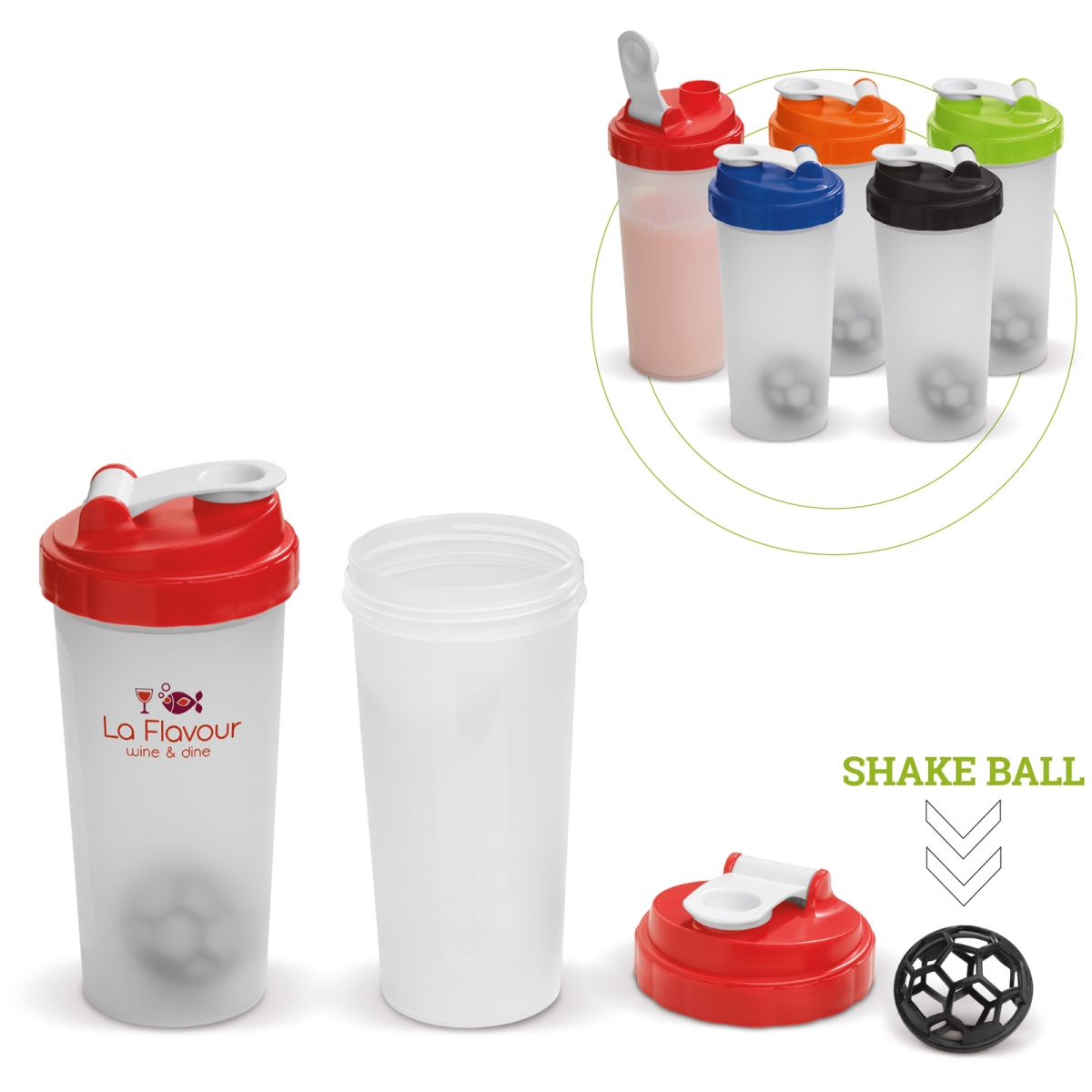 Shaker | Met shake ball | 600 ml